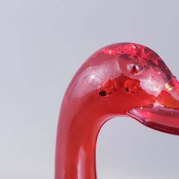 MCM Mid Century VIKING Ruby Red Glass EPIC Line DUCK Figure 5" Vintage - Picture 10 of 15